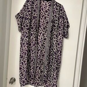 Purple and Cream Silk Women's Intimate